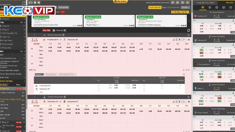 Nhiều người cũng lựa chọn các kèo phụ và hiếm gặp